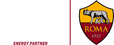Logo di Edison e Roma. Official Energy partner