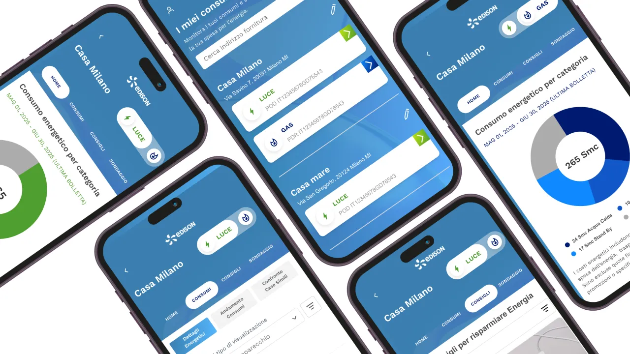 Le schermate di Edison CoCo per monitorare i consumi